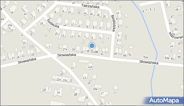 Krotoszyn, Słowiańska, 37, mapa Krotoszyna