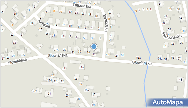 Krotoszyn, Słowiańska, 41, mapa Krotoszyna