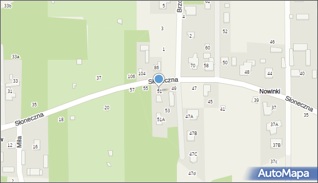 Krupia Wólka, Słoneczna, 51, mapa Krupia Wólka