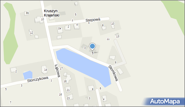 Kruszyn Krajeński, Słomkowa, 5, mapa Kruszyn Krajeński