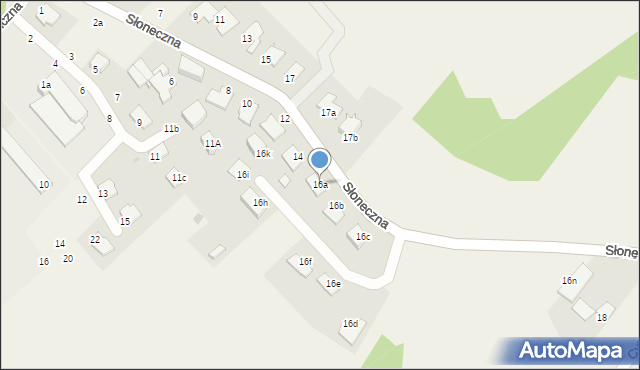 Kruszyn Krajeński, Słoneczna, 16a, mapa Kruszyn Krajeński