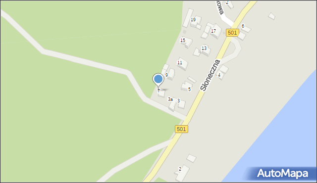 Krynica Morska, Słoneczna, 7, mapa Krynica Morska