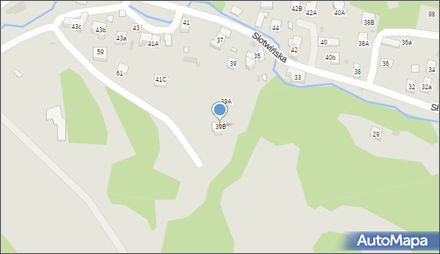 Krynica-Zdrój, Słotwińska, 39B, mapa Krynica-Zdrój