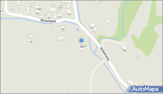 Krynica-Zdrój, Słotwińska, 45A, mapa Krynica-Zdrój