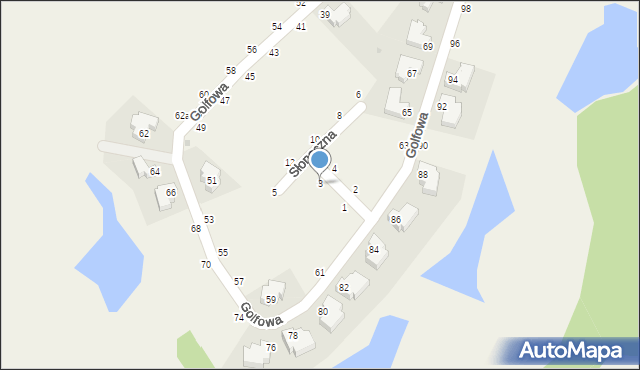 Kryniczno, Słoneczna, 3, mapa Kryniczno