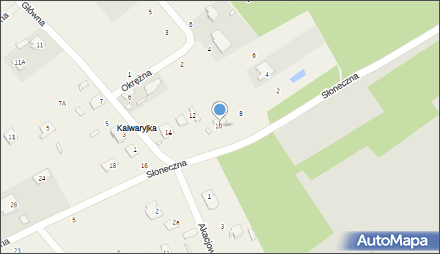 Krzaki Czaplinkowskie, Słoneczna, 10, mapa Krzaki Czaplinkowskie