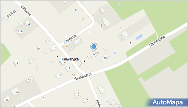 Krzaki Czaplinkowskie, Słoneczna, 12, mapa Krzaki Czaplinkowskie