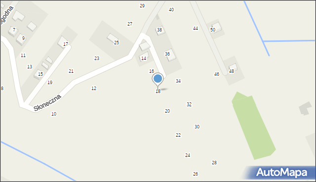 Krzeczów, Słoneczna, 18, mapa Krzeczów