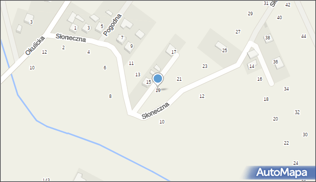 Krzeczów, Słoneczna, 19, mapa Krzeczów