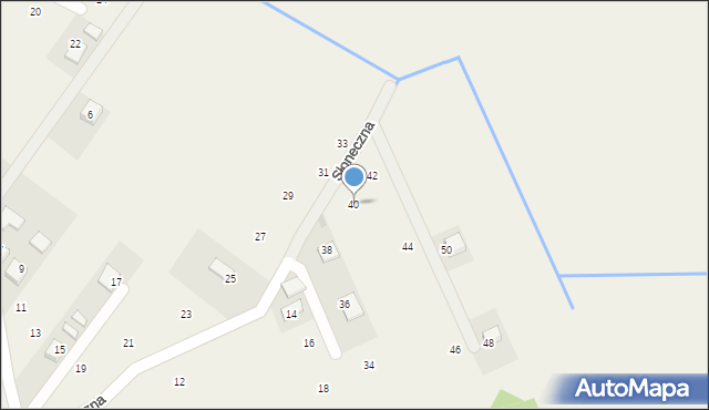 Krzeczów, Słoneczna, 40, mapa Krzeczów