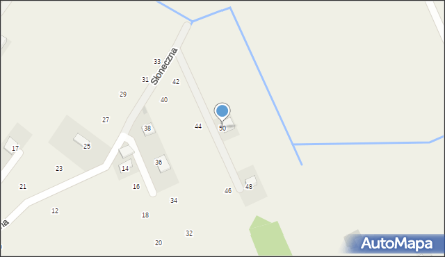 Krzeczów, Słoneczna, 50, mapa Krzeczów