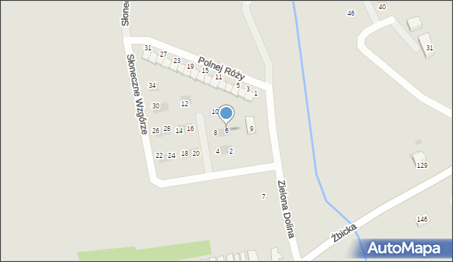 Krzeszowice, Słoneczne Wzgórze, 6, mapa Krzeszowice