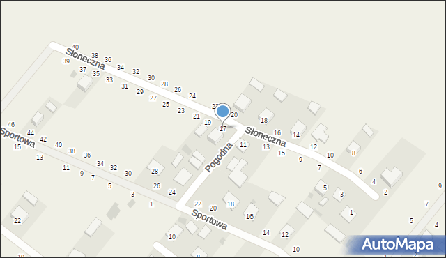 Księżpol, Słoneczna, 17, mapa Księżpol