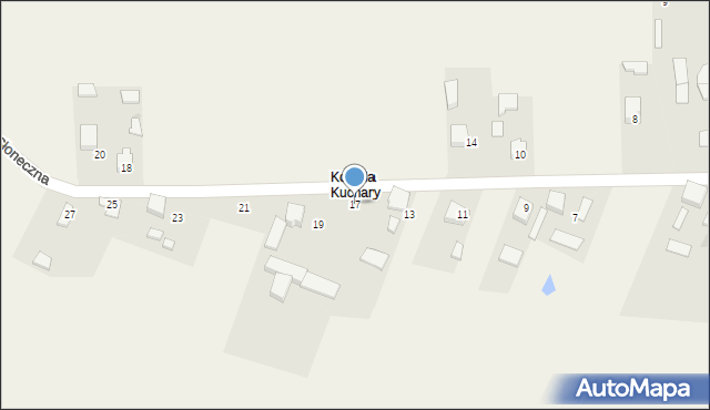 Kuchary, Słoneczna, 17, mapa Kuchary