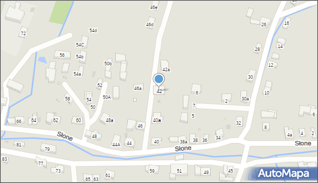 Kudowa-Zdrój, Słone, 42, mapa Kudowa-Zdrój