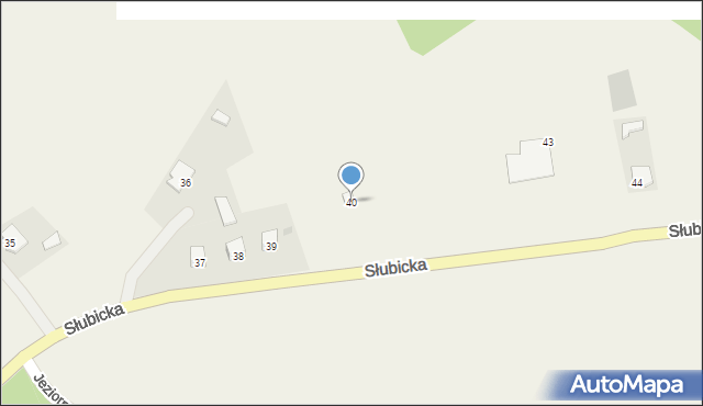 Kunowice, Słubicka, 40, mapa Kunowice