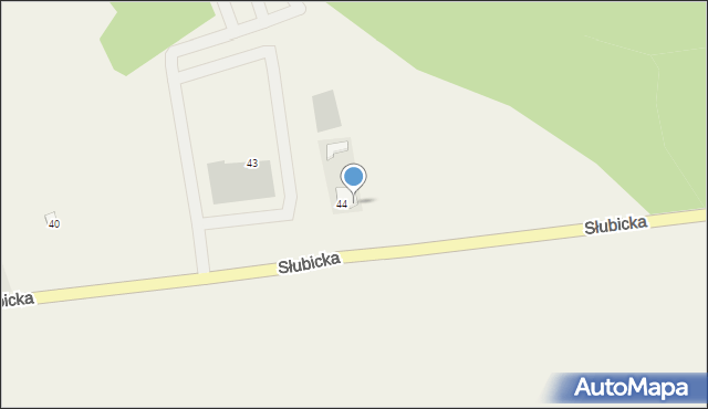 Kunowice, Słubicka, 44A, mapa Kunowice