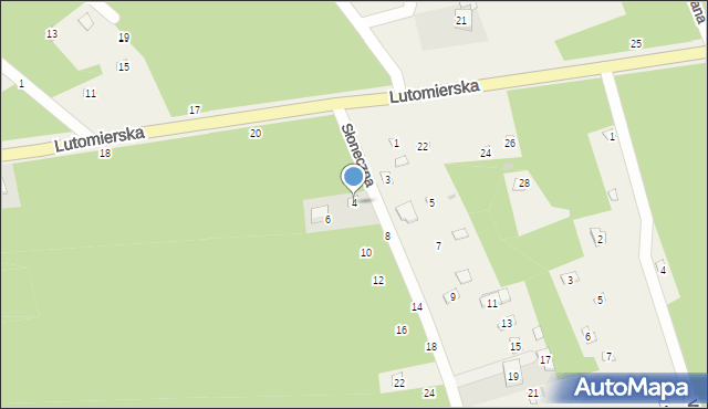 Kwiatkowice-Las, Słoneczna, 4, mapa Kwiatkowice-Las