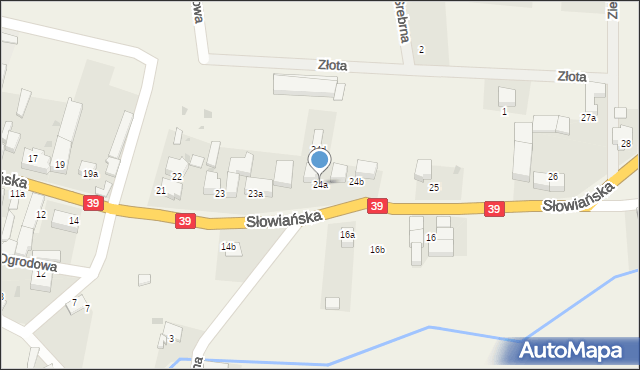 Łagiewniki, Słowiańska, 24a, mapa Łagiewniki