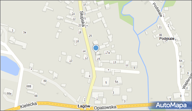 Łagów, Słupska, 17, mapa Łagów