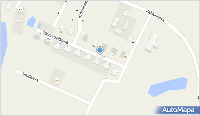 Łapino Kartuskie, Słonecznikowa, 5a, mapa Łapino Kartuskie