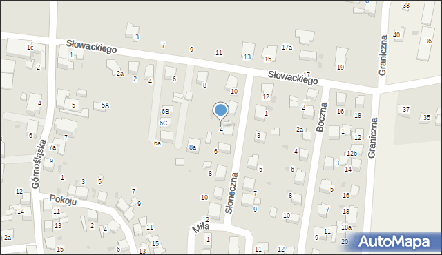 Łaziska Górne, Słoneczna, 4, mapa Łaziska Górne