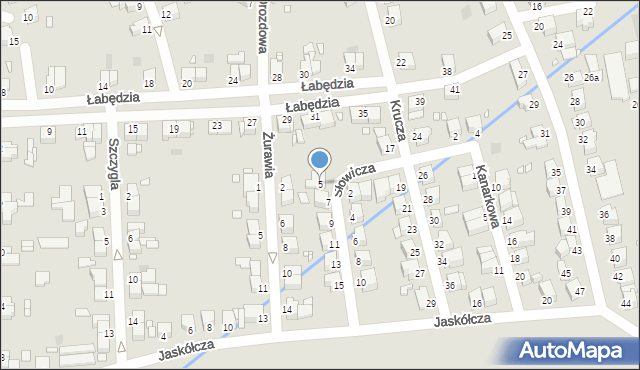 Legnica, Słowicza, 5, mapa Legnicy