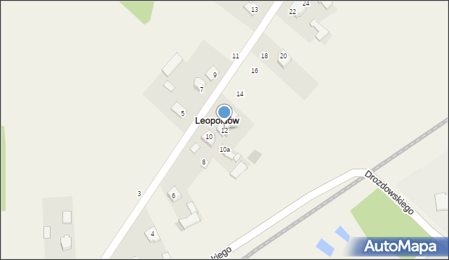 Leopoldów, Słoneczna, 12, mapa Leopoldów