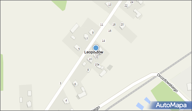 Leopoldów, Słoneczna, 12a, mapa Leopoldów