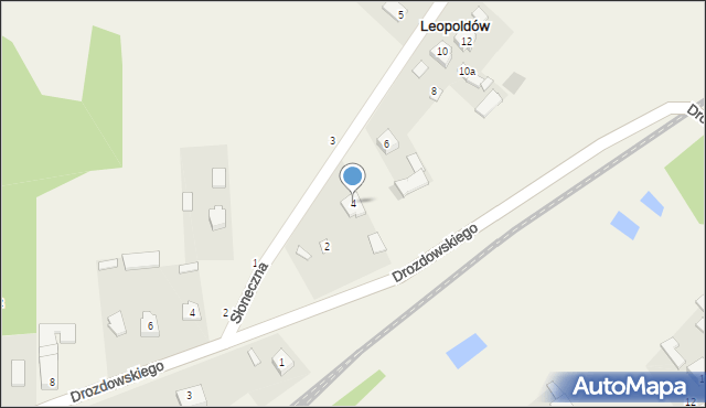 Leopoldów, Słoneczna, 4, mapa Leopoldów