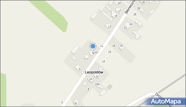 Leopoldów, Słoneczna, 9, mapa Leopoldów