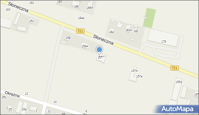 Lesznowola, Słoneczna, 157, mapa Lesznowola