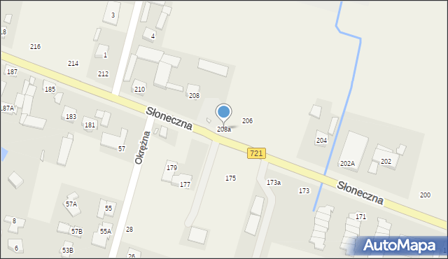 Lesznowola, Słoneczna, 208a, mapa Lesznowola