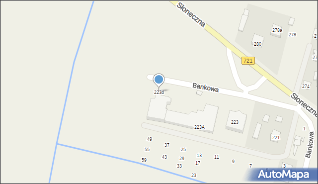 Lesznowola, Słoneczna, 223d, mapa Lesznowola