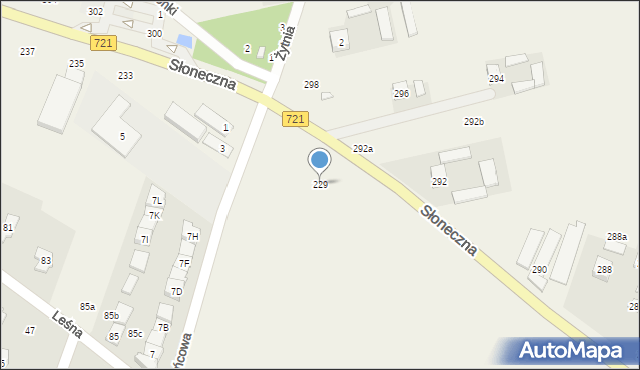 Lesznowola, Słoneczna, 229, mapa Lesznowola