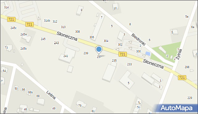 Lesznowola, Słoneczna, 237, mapa Lesznowola