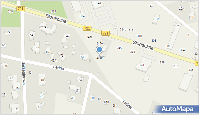 Lesznowola, Słoneczna, 245b, mapa Lesznowola