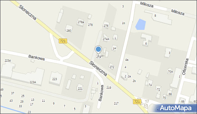 Lesznowola, Słoneczna, 274, mapa Lesznowola