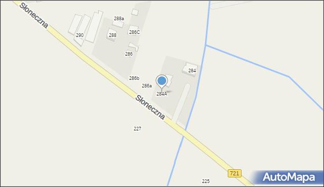 Lesznowola, Słoneczna, 284A, mapa Lesznowola