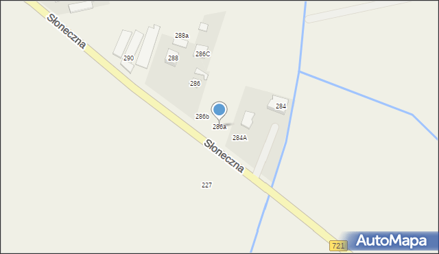 Lesznowola, Słoneczna, 286a, mapa Lesznowola