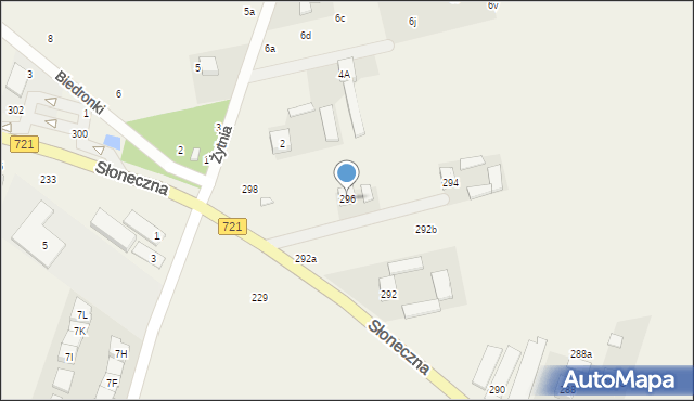 Lesznowola, Słoneczna, 296, mapa Lesznowola