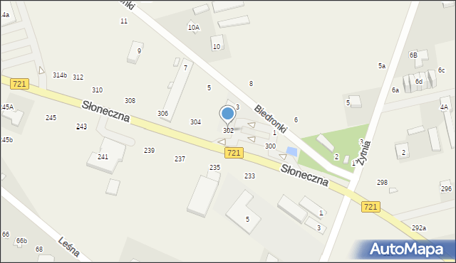 Lesznowola, Słoneczna, 302, mapa Lesznowola