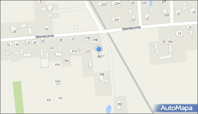 Lesznowola, Słoneczna, 35C, mapa Lesznowola