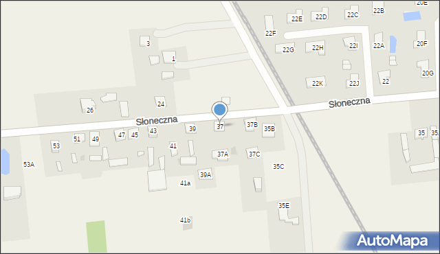 Lesznowola, Słoneczna, 37, mapa Lesznowola