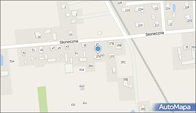 Lesznowola, Słoneczna, 37A, mapa Lesznowola