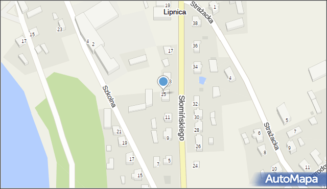 Lipnica, Słomińskiego Józefa, 15, mapa Lipnica