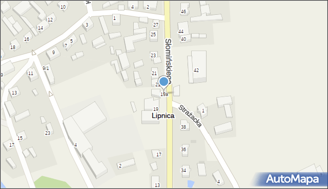 Lipnica, Słomińskiego Józefa, 19a, mapa Lipnica