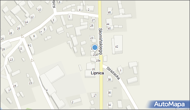 Lipnica, Słomińskiego Józefa, 21A, mapa Lipnica