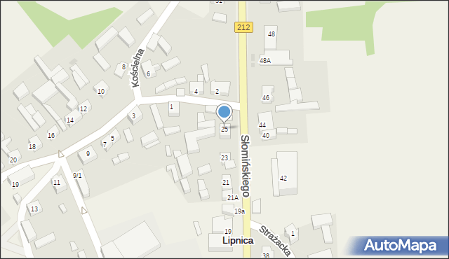 Lipnica, Słomińskiego Józefa, 25, mapa Lipnica