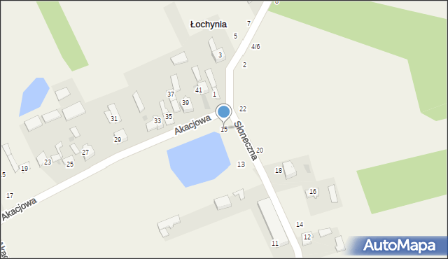 Łochynia, Słoneczna, 15, mapa Łochynia